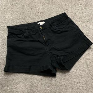 H&M Black Jean Shorts